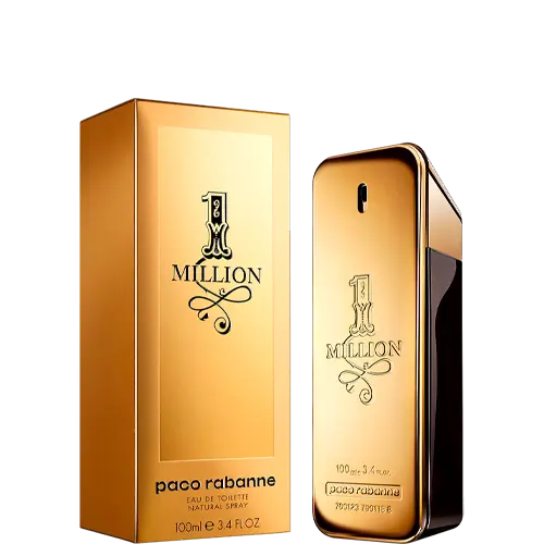 Perfume One Million 100 ml edt de Paco Rabanne para Hombre con notas cálidos especiadas, canela y cítricas