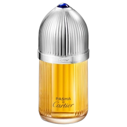 Fragancia Pasha de Cartier para hombres con notas amaderadas