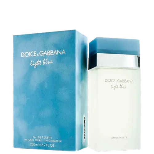 Perfume Light Blue 200 ml de Dolce&Gabbana para Mujeres con notas cítricas, amaderadas y frescas