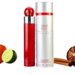 Perfume 360 Red for Men con notas de limón, lavanda y almizcle