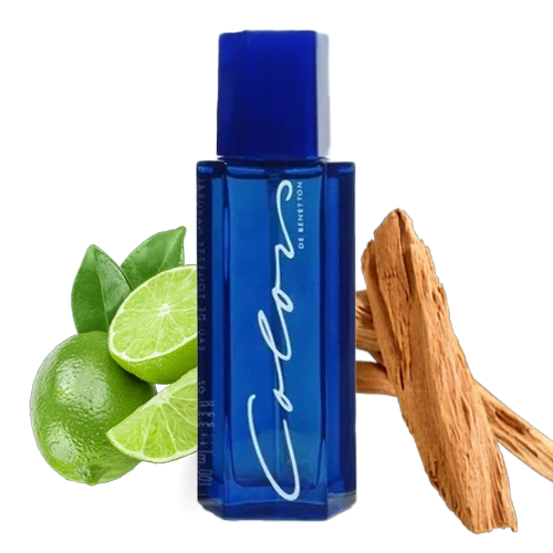 Perfume Colors de Benetton para hombre con notas de limón, cedro y sándalo