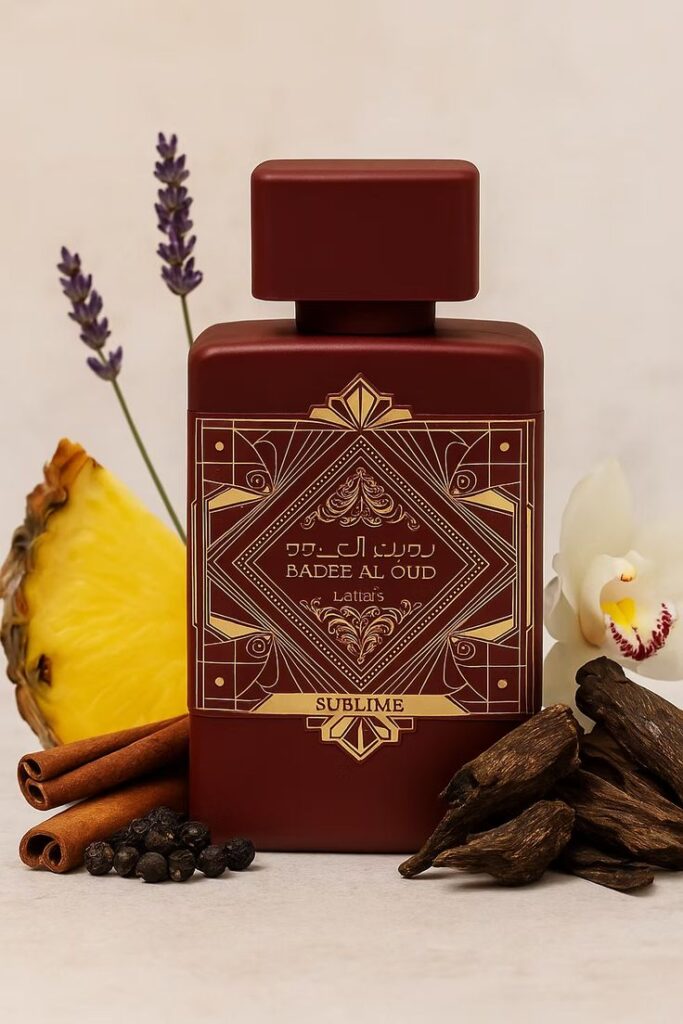 Lattafa Bade'e Al Oud Sublime - Tropical, Fruity, Fresh, Vanilla - Eau de Parfum de Fragancia Duradera para Unisex, 3.40 Onzas / 100 ml