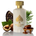 Perfume Game of Spade Royale de Jo Milano unisex con notas amaderadas, de nueces y cacao