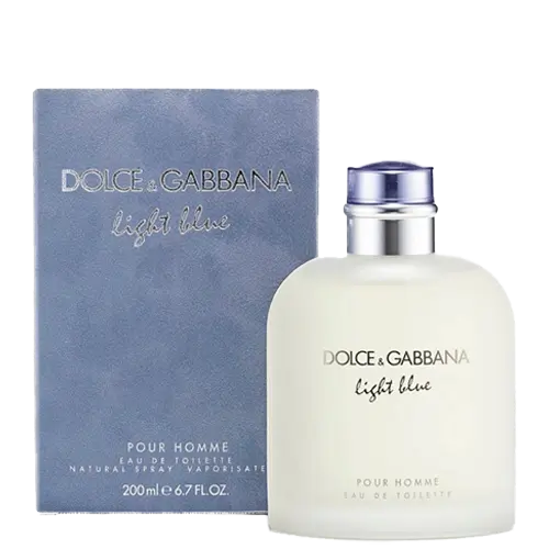 Perfume Light Blue Pour Homme 200 ml de Dolce Gabbana con notas cítricas, frescas especiadas y aromáticas