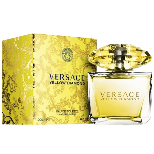 Perfume Yellow Diamond 200 ml de Versace para Mujeres con notas cítricas, florales y florales amarillas