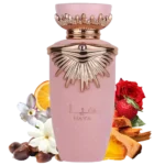 Perfume Haya de Lattafa para mujer con notas de champaña, gardenia y de ámbar